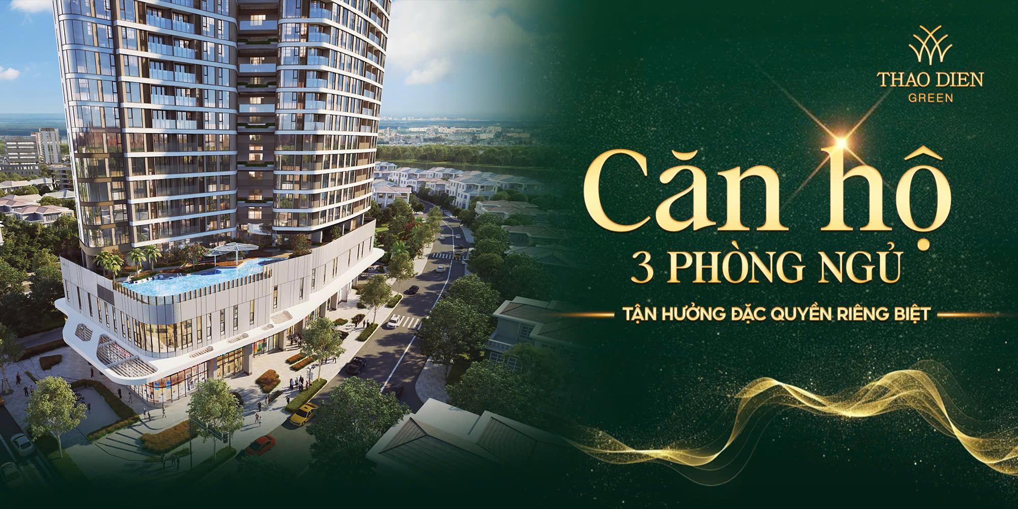 Căn hộ 3 phòng ngủ thảo đIền green – sống xứng tầm, hưởng trọn đặc quyền riêng biệt