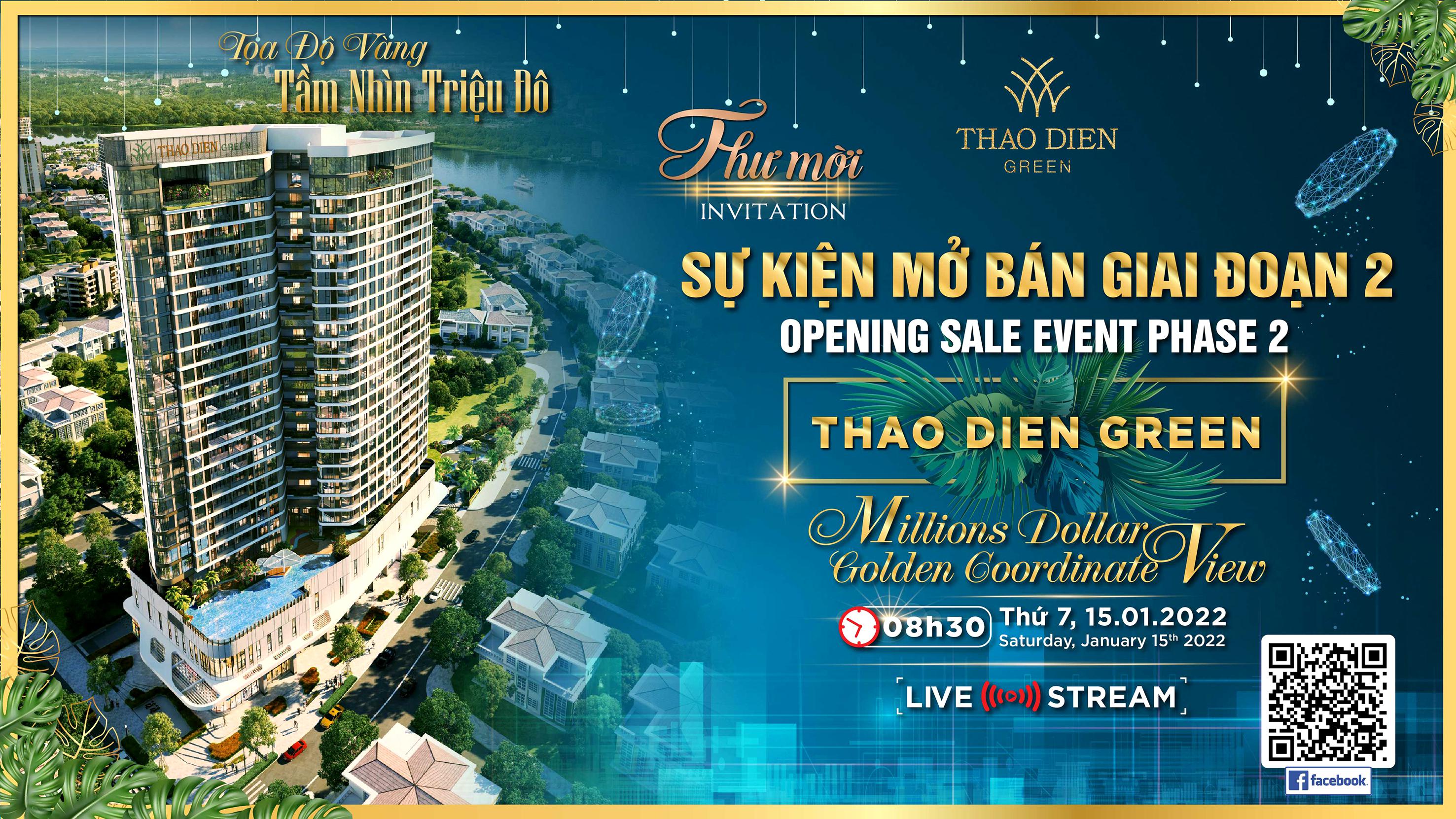 SỰ KIỆN MỞ BÁN GIAI ĐOẠN 2 THẢO ĐIỀN GREEN "TỌA ĐỘ VÀNG - TẦM NHÌN TRIỆU ĐÔ"